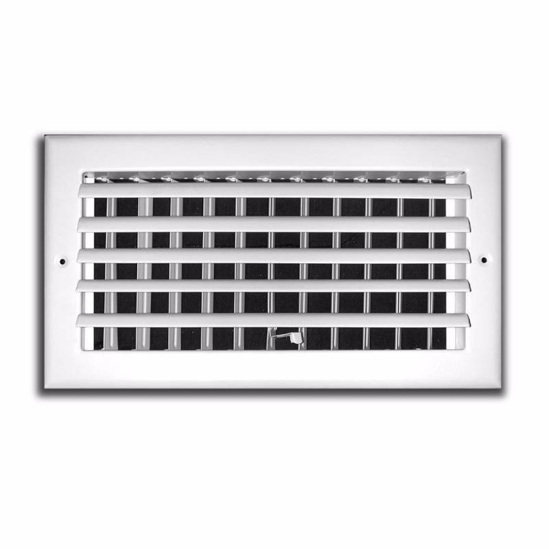 lot 937 image: TruAire 14 in. x 8 in. 1 Way Aluminum Adjustable Curved Blade WallCeiling Register
