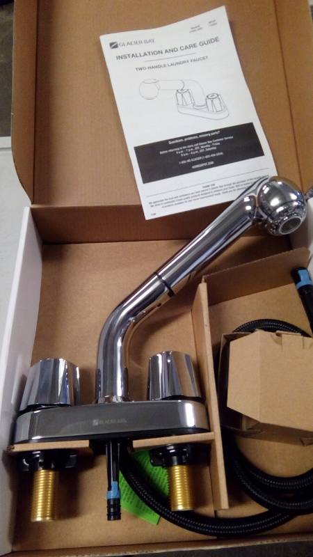 lot 946 image: 4 in. Centerset 2-Handle Laundry Faucet in Chrome