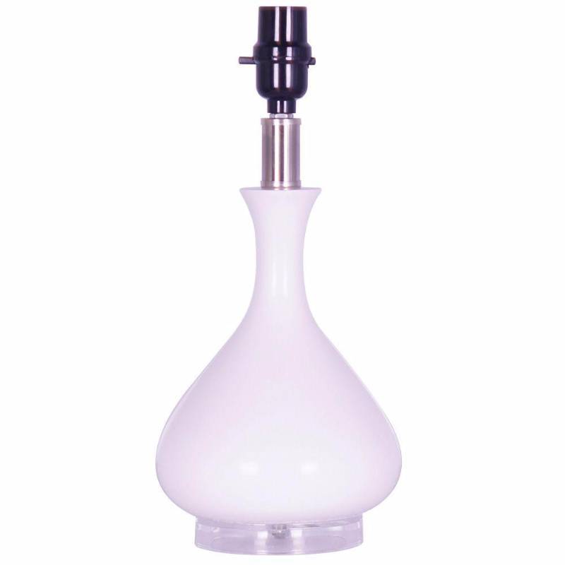 lot 962 image: Mix & Match White and Acrylic Tear Drop Accent Lamp Base