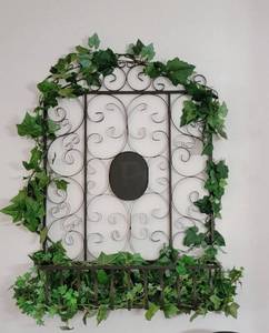 lot 108 image: Large Wrought Iron Wall Decor - 30 x 43 x 9