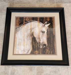 lot 131 image: BEAUTIFUL Horse Framed Art - 41 x 41 - Paragon 5 Time ART Award Winner Item 3534 - Artist Rose