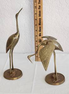 lot 138 image: Solid Brass Cranes