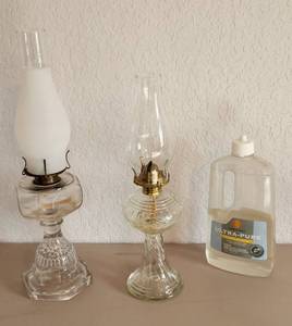 lot 197 image: 2 Oil Lamps and Oil