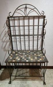 lot 220 image: Bakers Rack and Wine Rack - 38 x 21.5 x 78