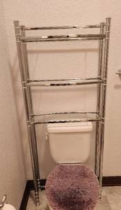 lot 226 image: Over the Toilet Spacesaver Shelf - 26 x 9.5 x 62.5