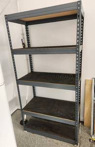 lot 420 image: Metal Storage Shelving Unit - 36.5 x 18.5 x 72