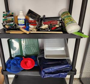 lot 423 image: Paint Supplies and Tarps