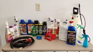 lot 483 image: Yard and Plant Care Chemicals and Sprayer
