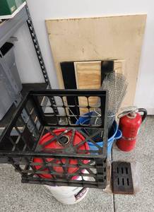 lot 484 image: Wood, Fire Extinguisher, Fencing and Buckets