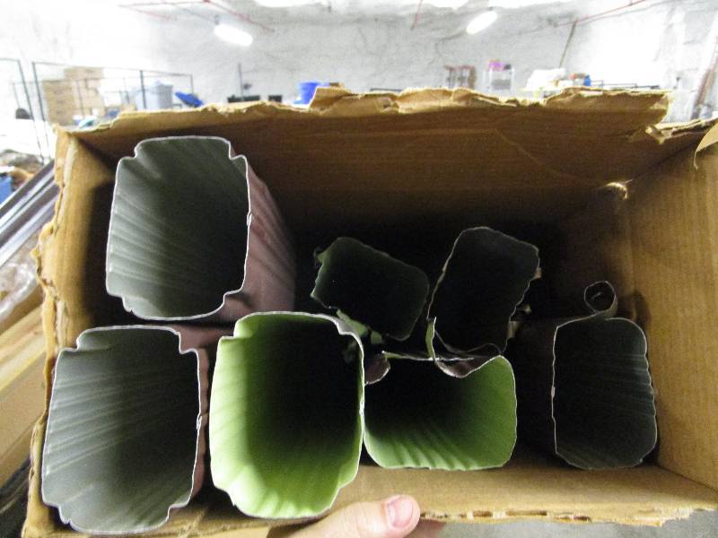 lot 41 image: Box of Commercial Donwspout Guttering