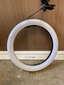 lot 369 image: LED Ring Light with Remote Controls on Cord