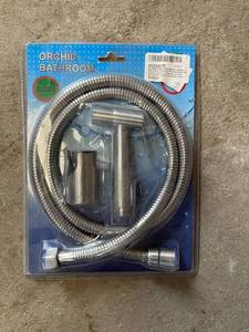 lot 397 image: Handheld Sprayer Attachment with Hose - Handheld Bidet, Shower Sprayer for Pets - Wall or Toilet Mount