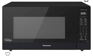 lot 28154 image: Panasonic NN-SN75LB 1.6 cu.ft Cyclonic Inverter Countertop Microwave Oven 1250Watt Power with Genius Sensor Cooking, cft, Black
