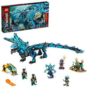 lot 28186 image: LEGO NINJAGO Water Dragon 71754 Building Kit Battle Playset with Posable Ninja Dragon Toy and NINJAGO NYA New 2021 (737 Pieces)