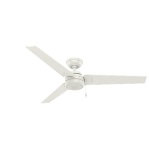 lot 28211 image: Hunter 52 Cassius Fresh White Ceiling Fan with Pull Chain