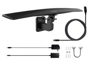 lot 28214 image: ANTAN Outdoor Antenna with for Attic Roof Outdoor RV Use with 33FT RG6 Coax Cable- 70-85 Miles Range -Support 8K 4K 1080P UHF VHF Freeview HDTV Channels
