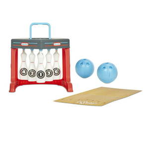 lot 28221 image: Little Tikes My First Toy Bowling Set with 6 Pins 2 Bowling Balls and Easy Reset Indoor Outdoor Backyard Toy Sports Play Set Multi-Color- For Toddlers Kids Girls Boys Ages 2 3 4 Year Old