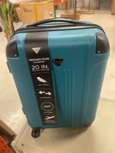 lot 28222 image: Travelers Club Chicago Hardside Expandable Spinner Luggage, Teal, 20 Carry-On