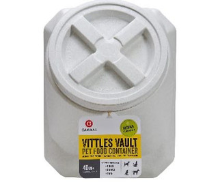 lot 28236 image: Gamma2 Vittles Vault Outback Stackable Pet Food Storage Container Grey 40 lb Dog Cat
