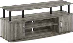 lot 28172 image: Furinno JAYA Large Entertainment Center Hold up to 55 - IN TV 15113BKW