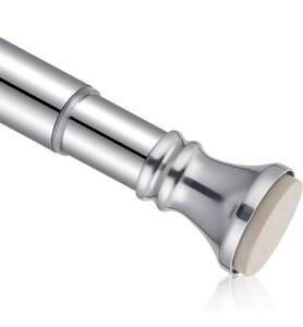 lot 56875 image: Amazer Spring Tension Shower Curtain Rod, 54-90 Inches Rust-Resistance Shower Curtain Rod Bathroom Rod, Chrome