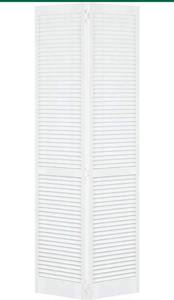 lot 56877 image: Closet Door, Bi-fold, Kimberly Bay� Traditional Louver-Louver White (80x24)
