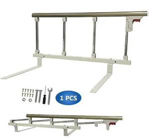 lot 56883 image: Bed Rails for Elderly Adults Seniors Bed Cane Assist Rail Half Bed Side Guard Railing Safety Bedrail Adjustable Handle Fold Down Rails Fall Prevention Grab Bar Medical Portable Bedrails(37x18, 1 PCS