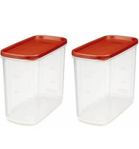 lot 56896 image: Rubbermaid 18-Cup Dry Food Container (Pack of 2), Clear