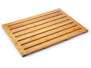 lot 56948 image: Mosa Natural Bamboo Nonslip Bath Shower Mat 28 x 20