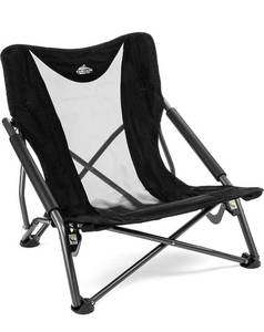 lot 56957 image: Cascade Mountain Tech Camping Chair - Low Profile Folding Chair for Camping, Beach, Picnic, Barbeques, Sporting Event with Carry Bag