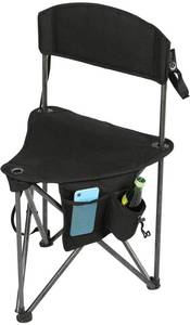 lot 56958 image: PORTAL Extra Large Quick Folding Tripod Stool with Backrest Fishing Camping Chair with Carry Strap