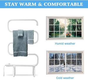 lot 56968 image: Homeleader Towel Warmer and Drying Rack, Heated Towel Rack, Wall Mount & Free Standing Towel Heater for Bathroom, 120W