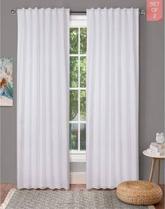 lot 56974 image: Tab Top Curtains,Farm House Curtain,Cotton Curtains,Curtain 2 Panel Sets,Window Curtain Panel in Textured Cotton 50x108 White,Reverse Window Panels,Curtain Drapes Panels,Bedroom Curtains,Set of 2