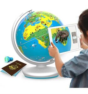lot 56979 image: PlayShifu Educational Globe for Kids - Orboot Earth (Globe  App) Interactive AR World Globe  400 Wonders, 1000 Facts  STEM Toy Gifts for Kids 4-10 Years  No Borders, No Names on Orboot Globe