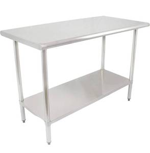 lot 56988 image: STEELBUS Stainless Steel Table for Prep & Work 24x48 Inches, NSF Heavy Duty Commercial Kitchen Table with Adjustable Table Foot & Under Shelf for Restaurant,Home,Kitchen and Hotel