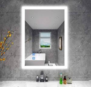 lot 57003 image: BBE LED Bathroom Mirror with Dimmable Light Anti-Fog Makeup Mirror Wall Mounted HorizontalVertical (36 x 28 Inch)