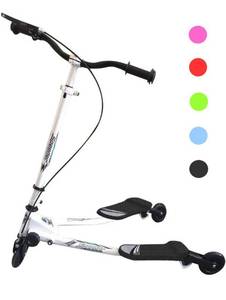 lot 57034 image: Swing Wiggle Scooter, Kick Scooter, 3 Wheels Foldable Swing Scooter, Foldable, Aluminum Frame, and Adjustable Handlebars
