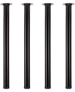 lot 57058 image: QLLY 28 inch Adjustable Metal Desk Legs, Office Table Furniture Leg Set, Set of 4 (Black)