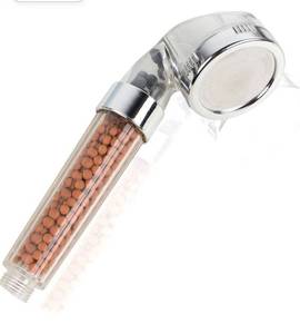 lot 13186 image: Finlon Shower Head Natural Ore Ceramic Ball Built-in Negative Ions, Remove Chlorine Increase Pressure Water Saving Water 200 Pressure 30 Water Resistant