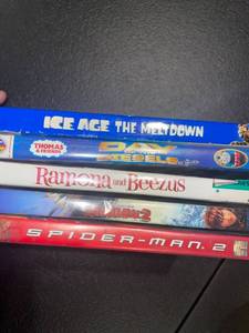 lot 13189 image: DVD Movies Kids- Ice Age Meltdown, Spider-Man 2, Day of the Diesels, Dragon 2 & Ramona and Beezus