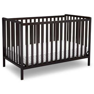 lot 13197 image: Delta Children Heartland 4-in-1 Convertible Crib Greenguard Gold Certified Dark Chocolate