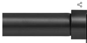 lot 13164 image: Ivilon Side Window Curtain Rod - End Cap Style Design 1 Inch Pole. 16 to 28 Inch Color Black