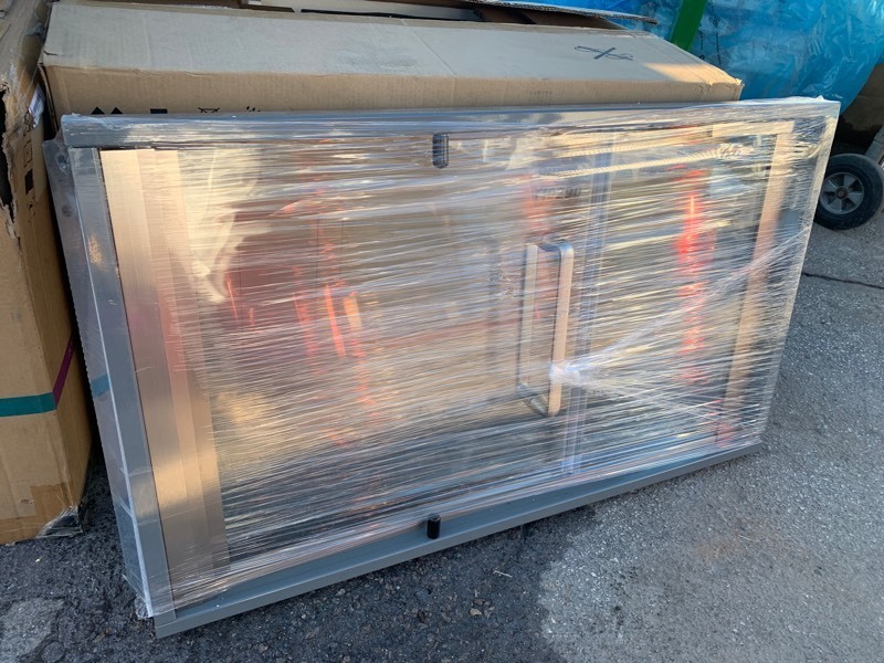 lot 318 image: New Heavy Duty 3x24x44 Glass Framed In Window