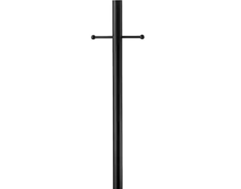 lot 120 image: 1 New Portfolio Outdoor 80 Black Traditional Lantern Pole Post w Crossbar