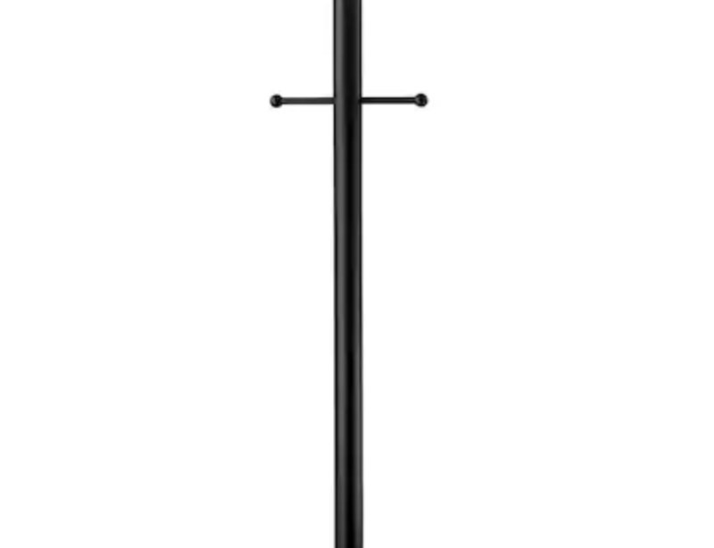 lot 121 image: 1 New Portfolio Outdoor 80 Black Traditional Lantern Pole Post w Crossbar