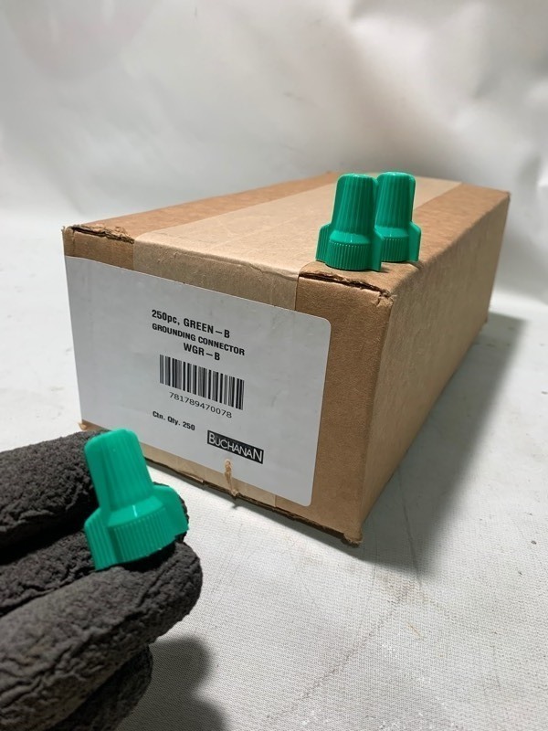 lot 156 image: New Box of 250 Buchanan Grounding Connector Wire Ties WGR-B
