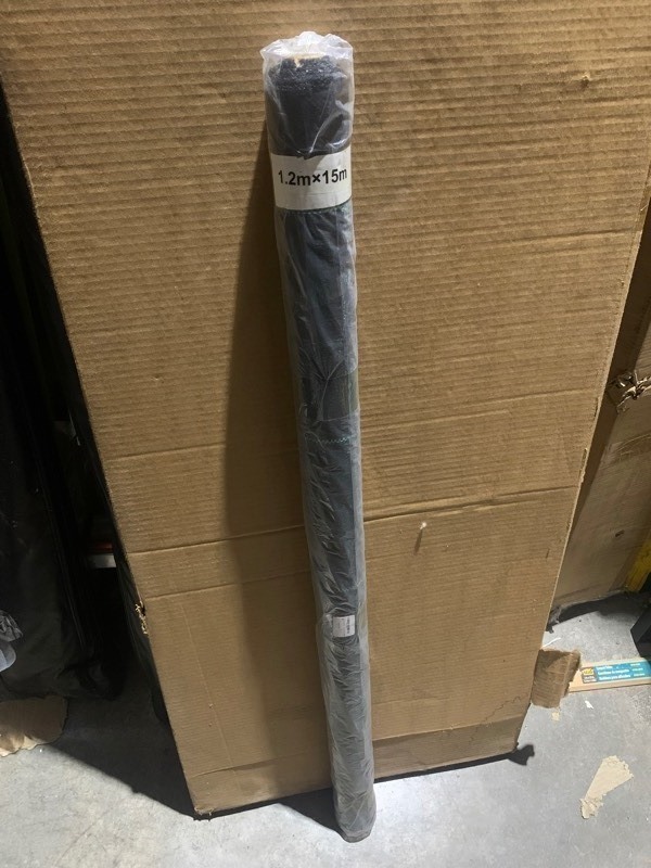 lot 234 image: 1 New Role of Garden Weed Barrier Landscaping Fabric, Black 4ft x50ft