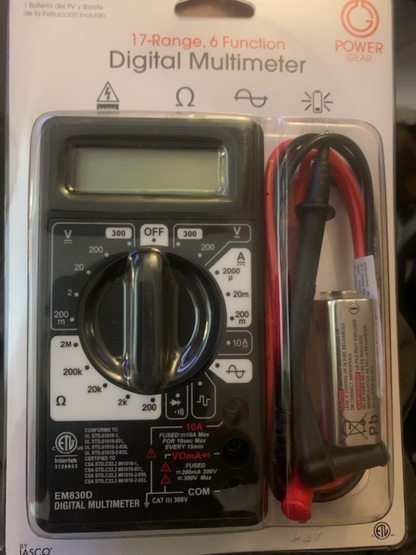 lot 270 image: New Power Gear 17-Range 6 Function Digital Multimeter