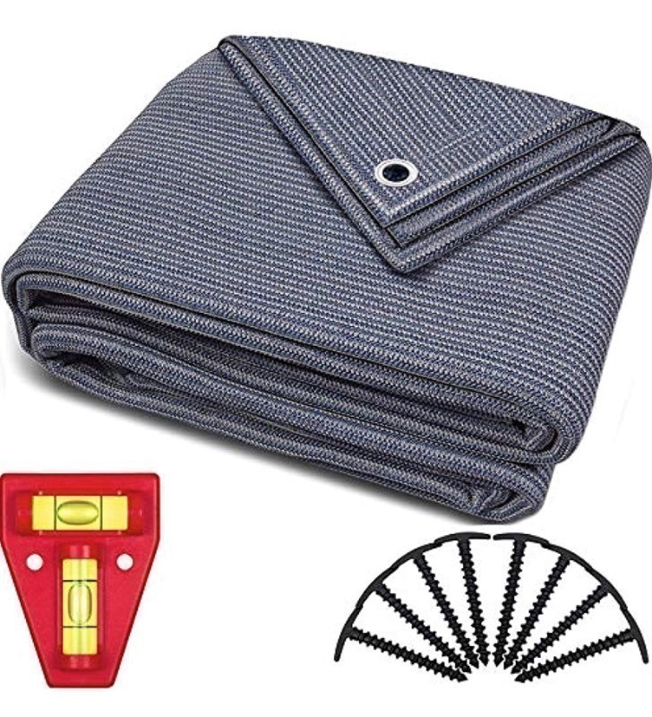 lot 544 image: New SmartPeas Awning Carpet Groundsheet w Stainless Steel Eyelets and T-Pegs