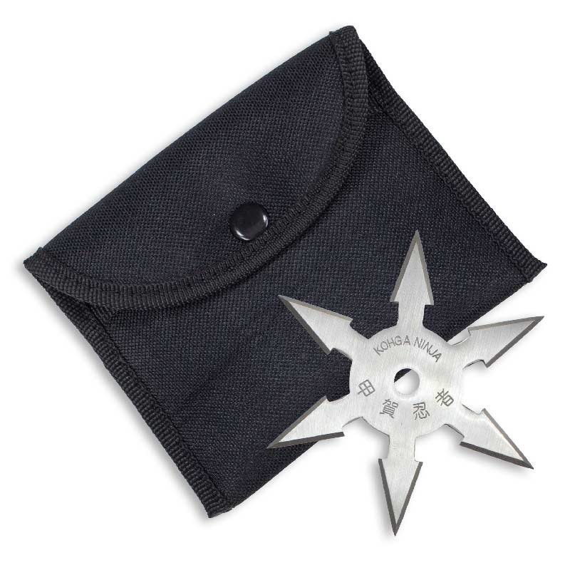 lot 561 image: New Kohga Ninja Silver 6 Point Shuriken Throwing Star